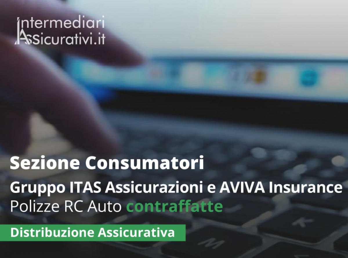 Gruppo ITAS Assicurazioni e AVIVA Insurance - Polizze R.C.Auto contraffatte